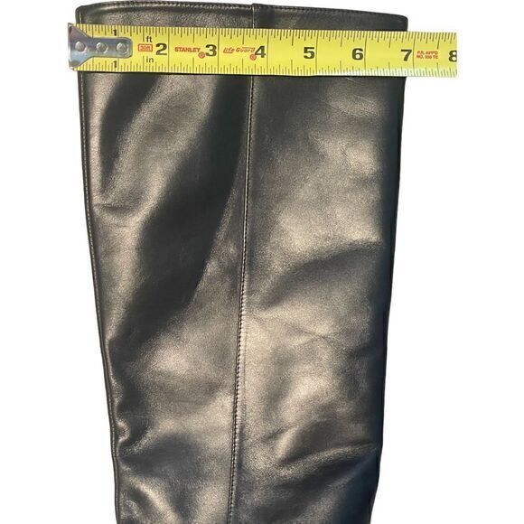 Stuart Weitzman Parton NWOB Tall Leather Calfskin Boot Size 5 Black - Picture 7 of 13